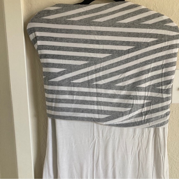 Anthropologie Black/White Diagonal Stripe Stretch Rayon Maxi Skirt S - Picture 4 of 4